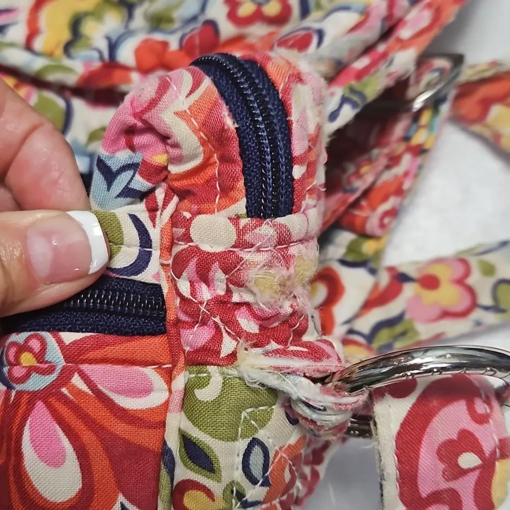 Vera Bradley Hope Garden Quilted Floral Mail Bag And Wallet